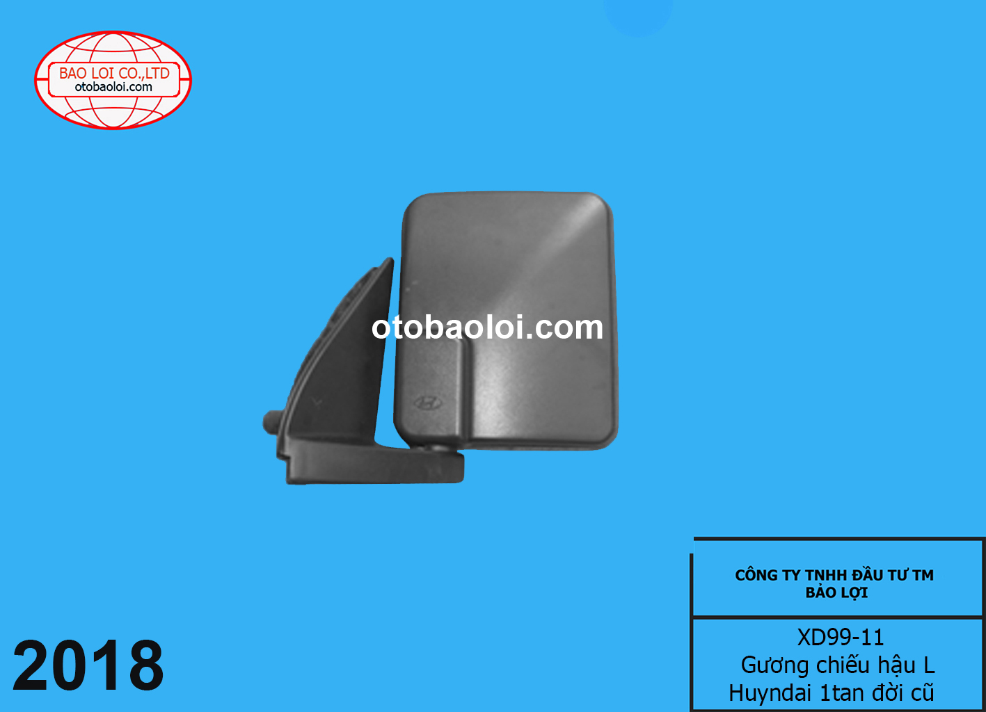 Gương chiếu hậu L Huyndai 1tan đời cũ