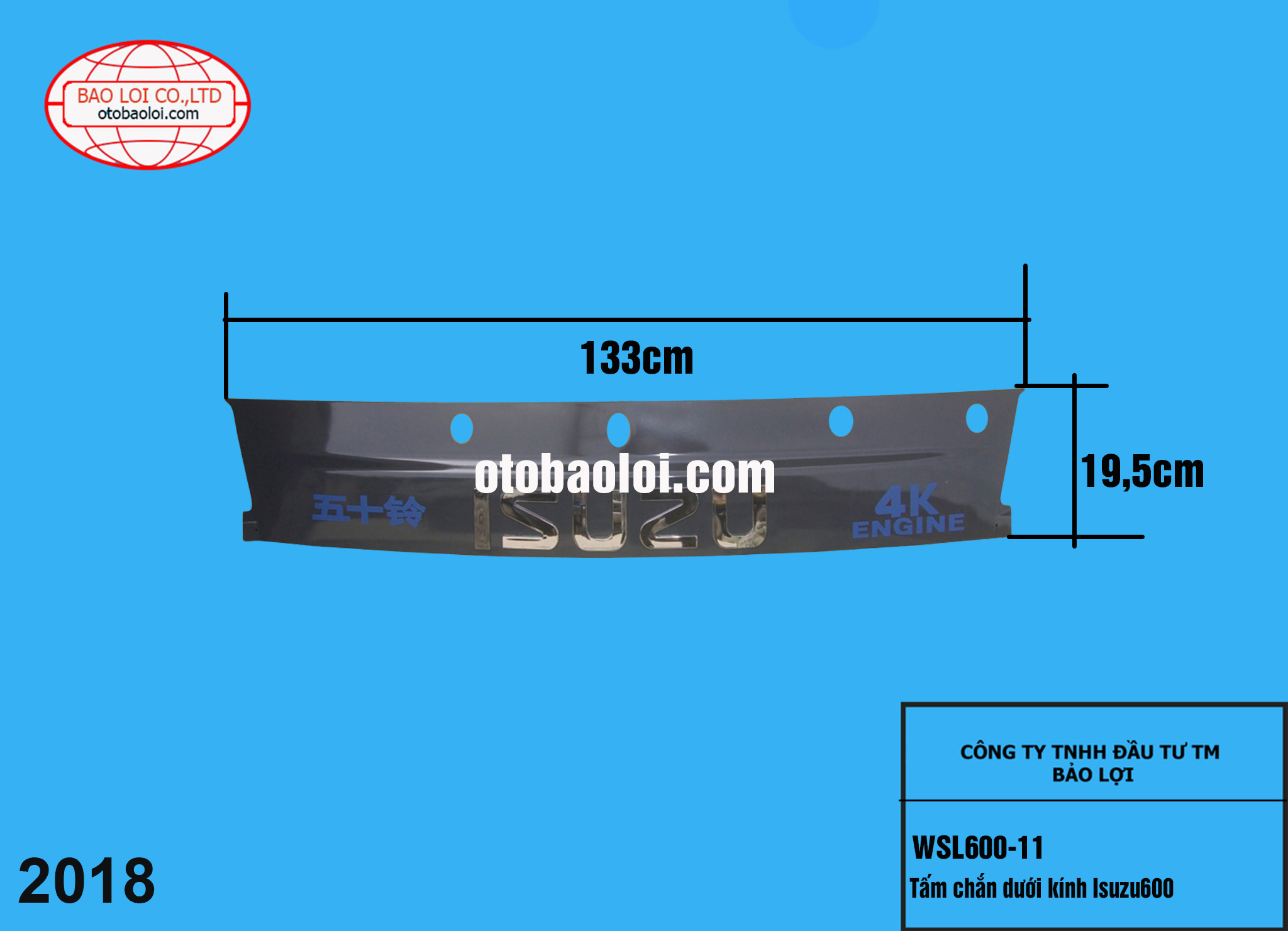 Tấm chắn dưới kính Isuzu600