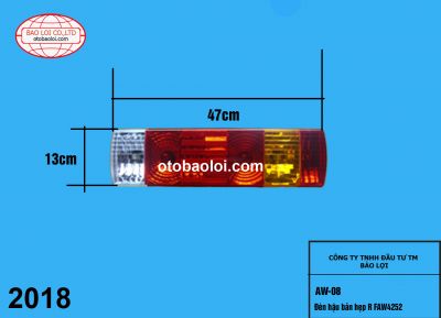 Đèn hậu bản hẹp R FAW4252