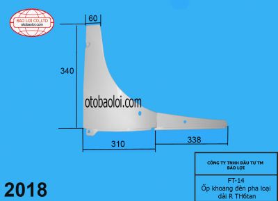 Ốp khoang đèn pha loại dài R TH