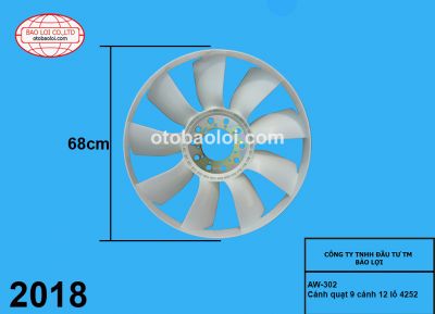 Cánh quạt 9 cánh 12 lỗ 4252