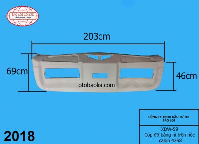 Cốp đồ bằng nỉ trên nóc cabin 4258