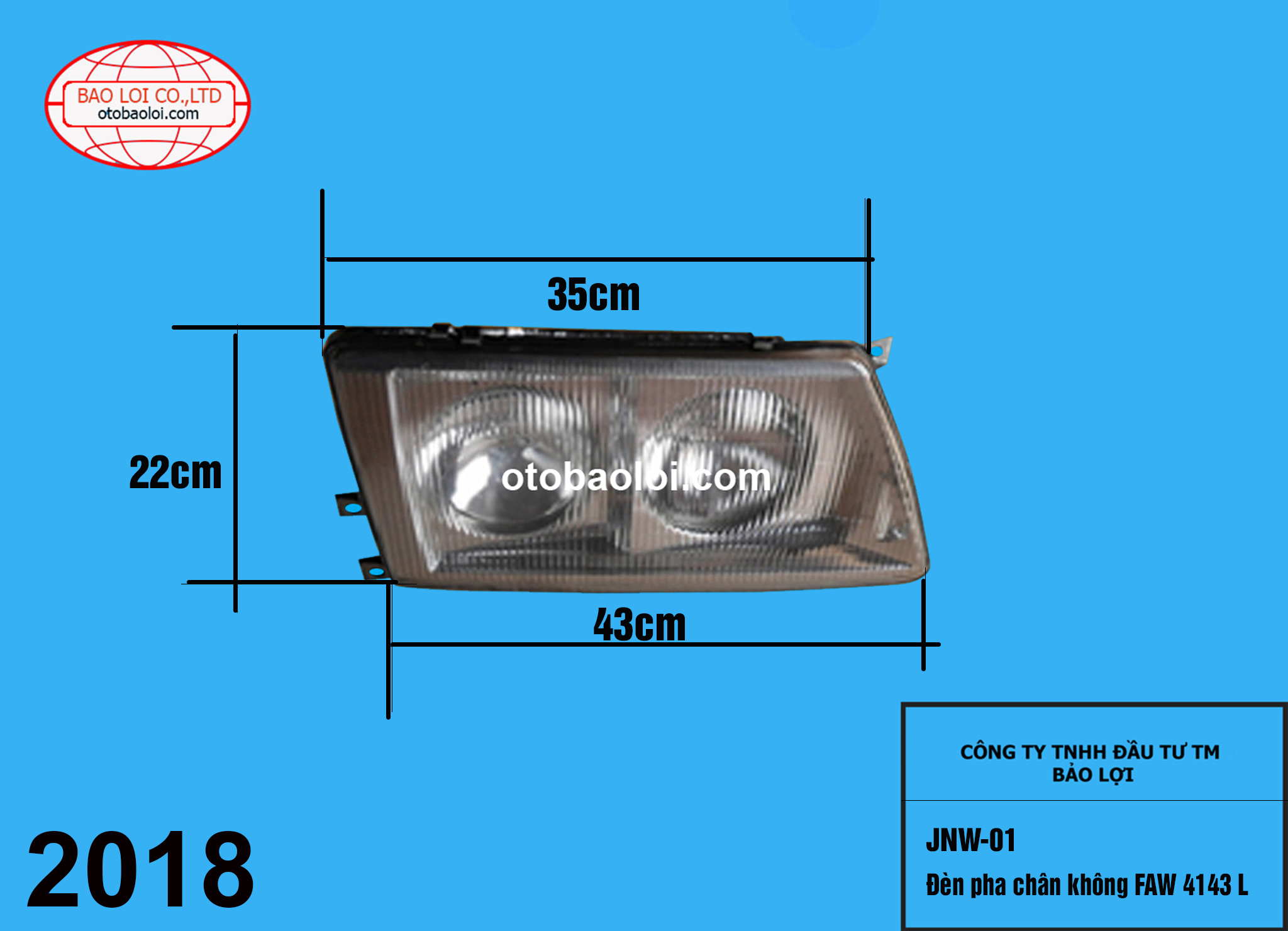 Đèn pha chân không FAW 4143 L