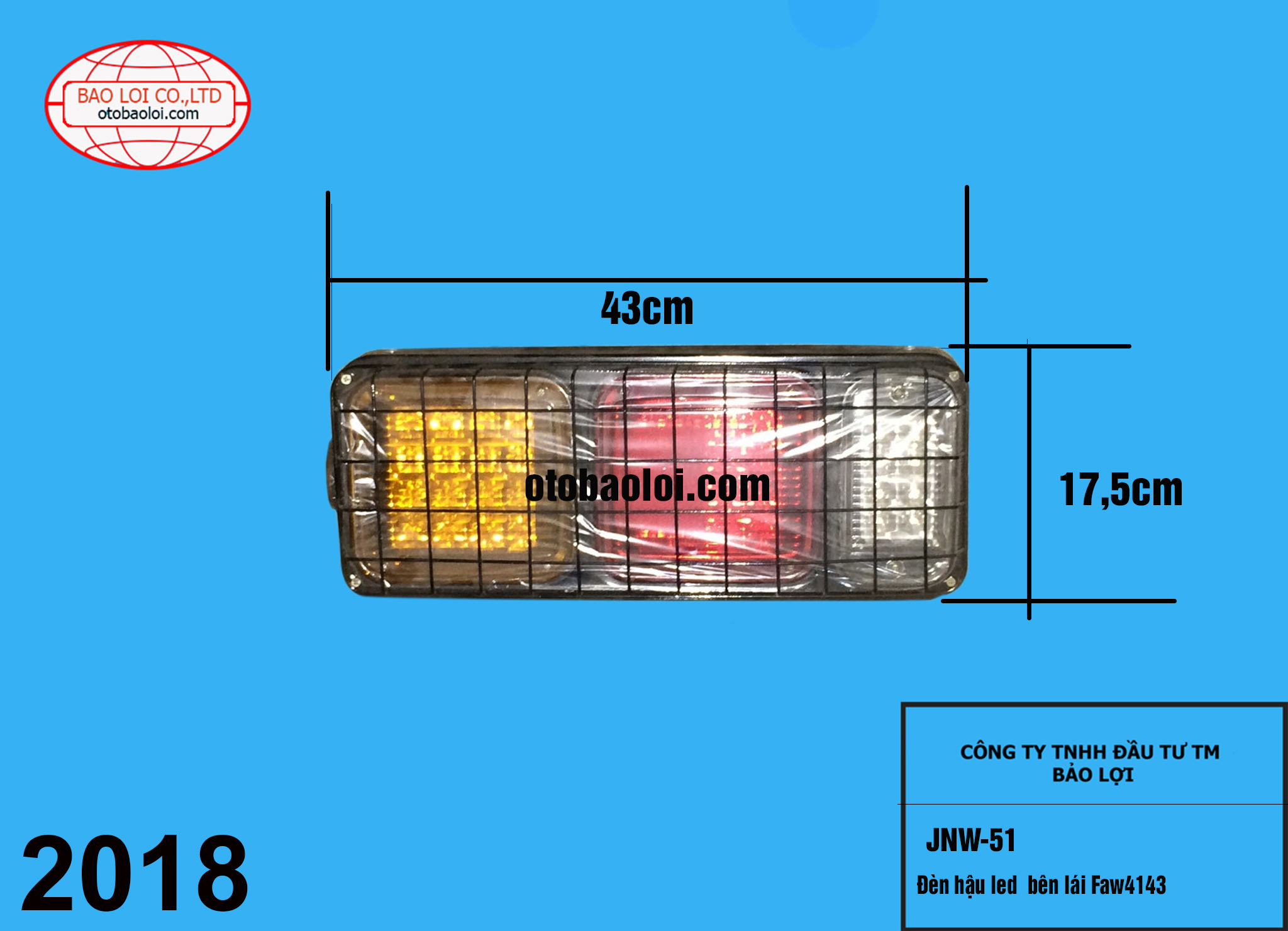 Đèn hậu led  bên lái Faw4143