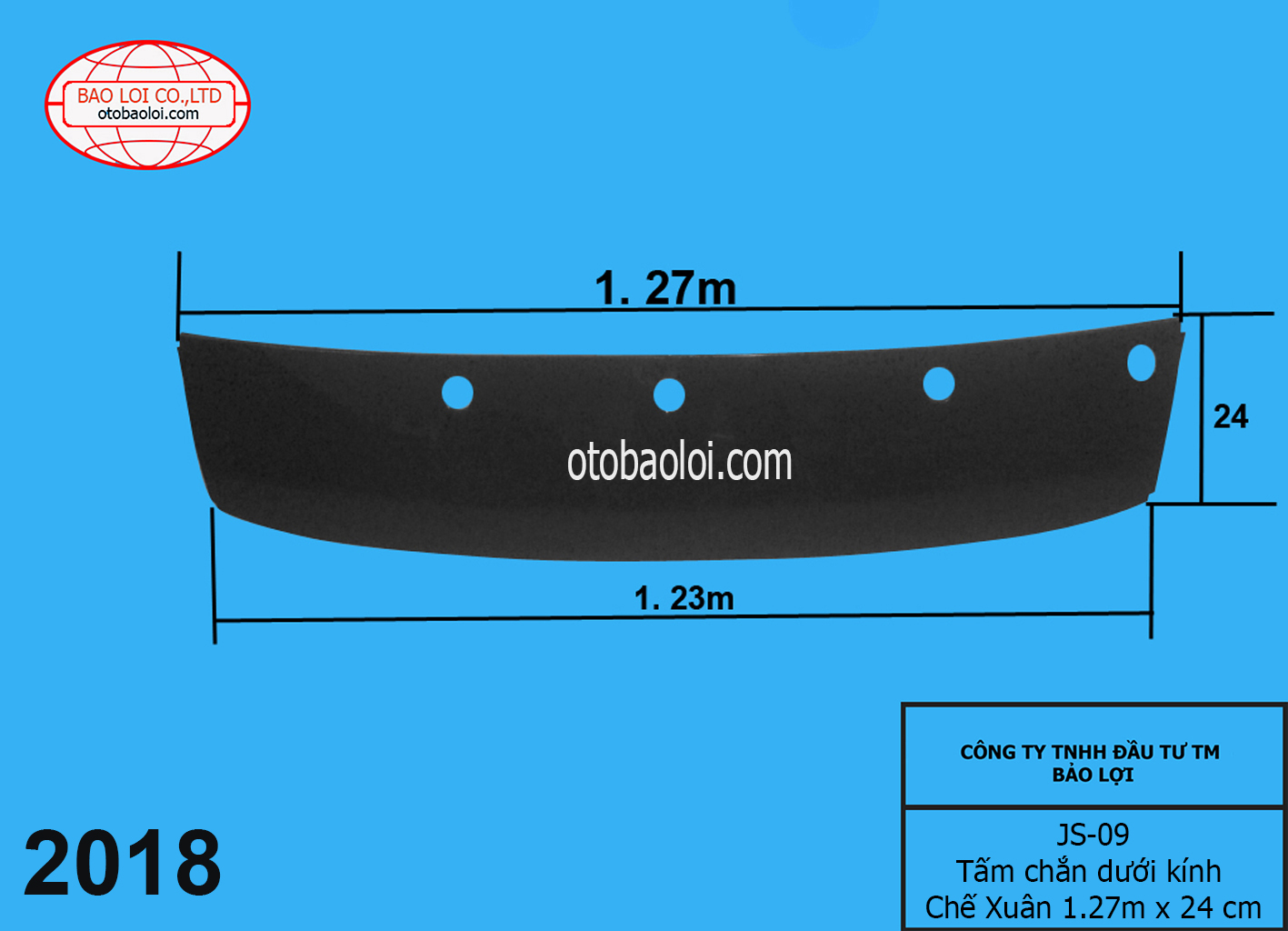 Tấm chắn dưới kính Chế Xuân 1.27m x 24 cm