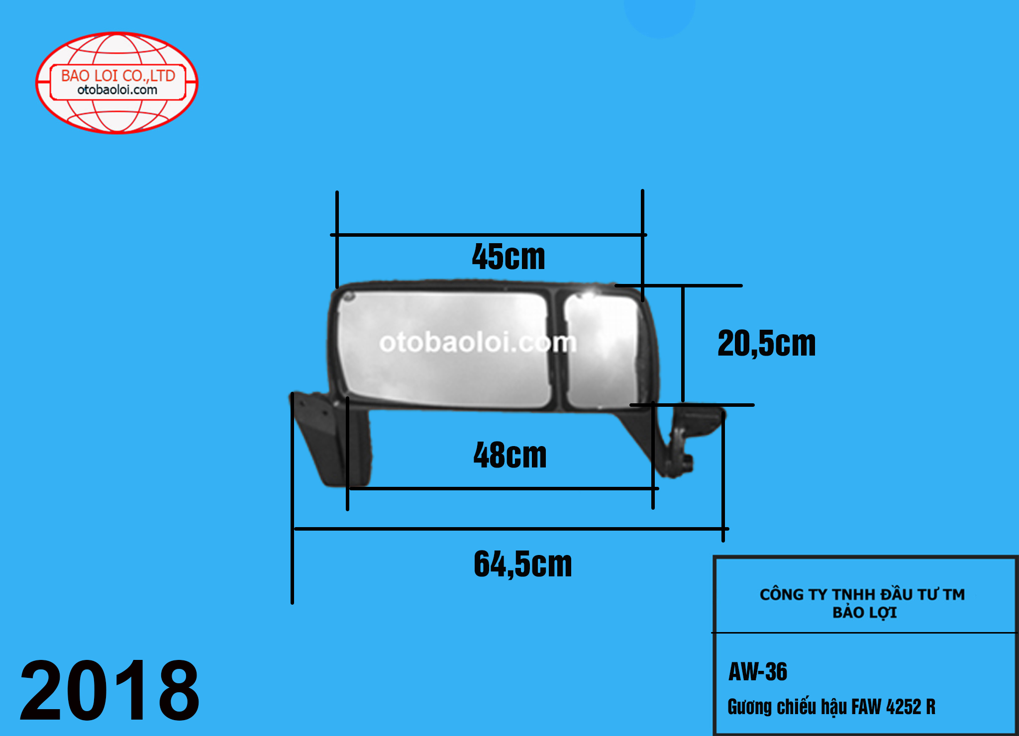 Gương chiếu hậu FAW 4252 R