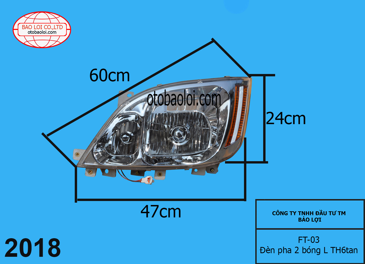 Đèn pha  2 bóng  L TH