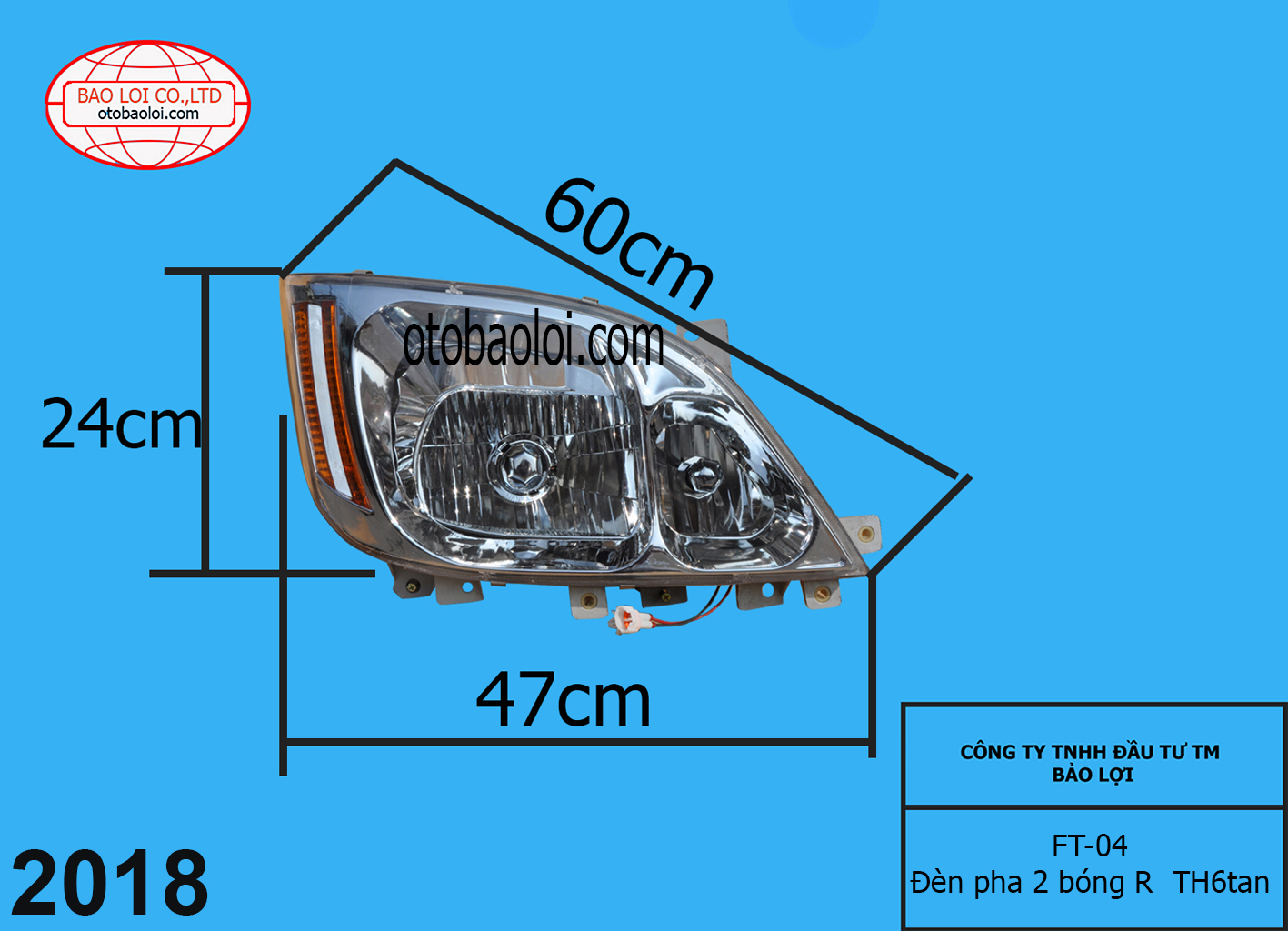 Đèn pha  2 bóng  R TH
