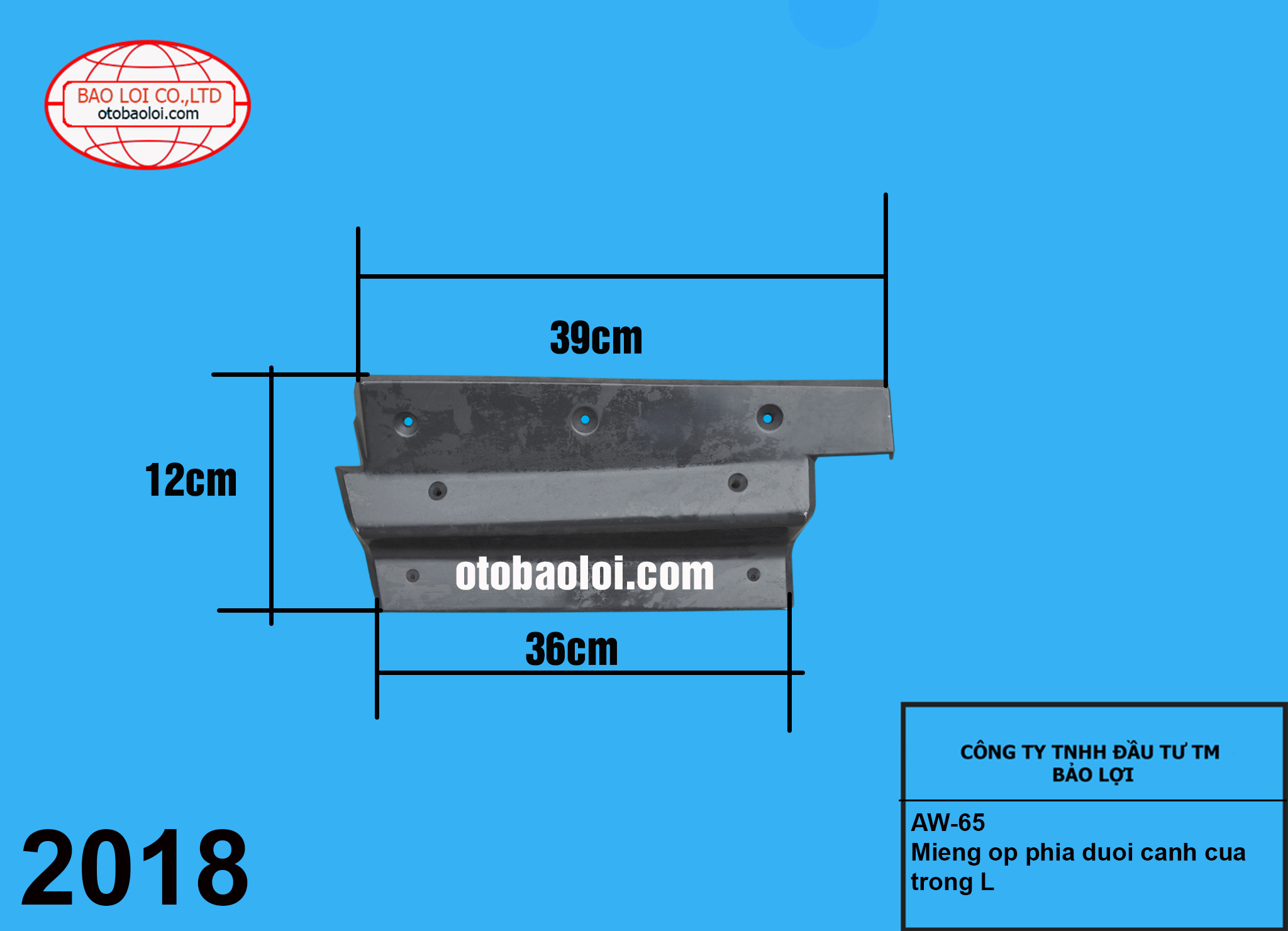 Mieng op phia duoi canh cua trong L