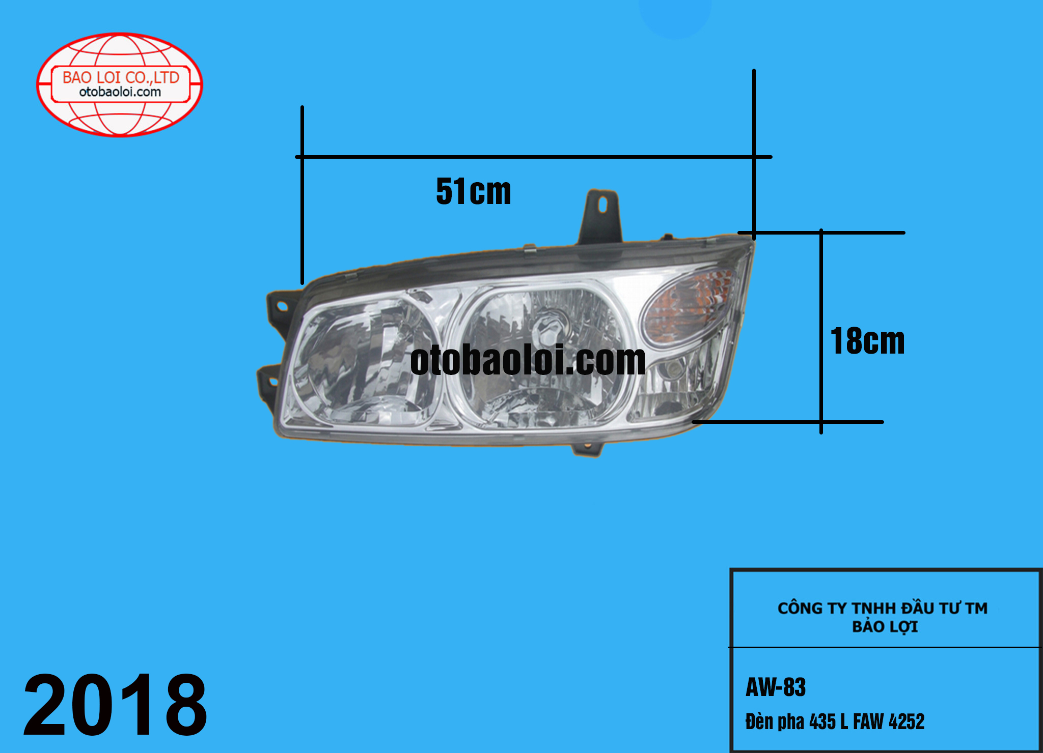 Đèn pha 435 L FAW 4252