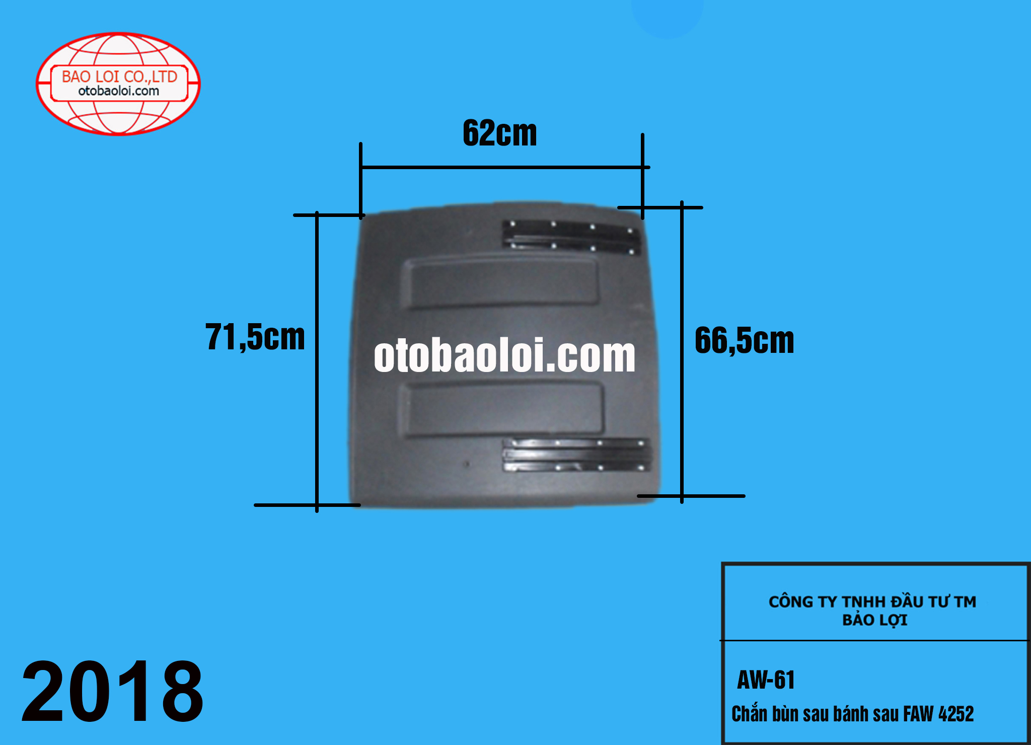 Chắn bùn sau bánh sau loại có rãnh FAW 4252