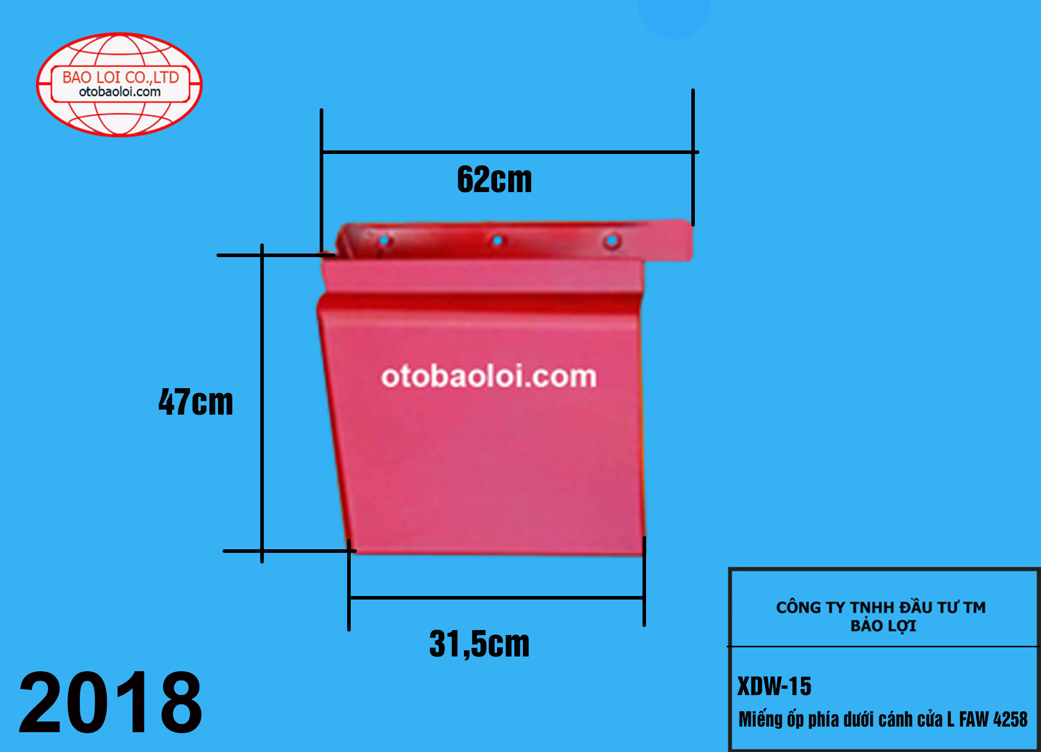 Miếng ốp phía dưới cánh cửa L FAW 4258