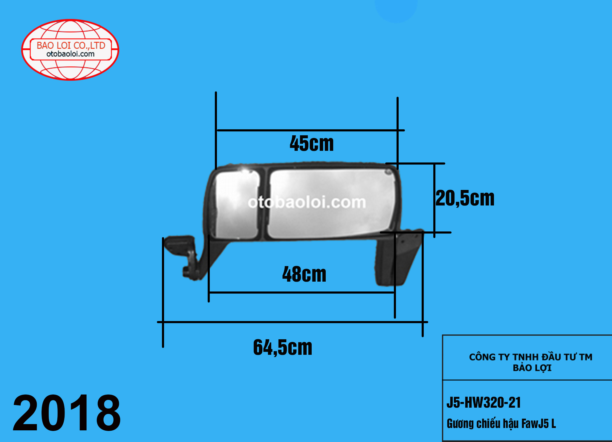 Gương chiếu hậu FawJ5 L