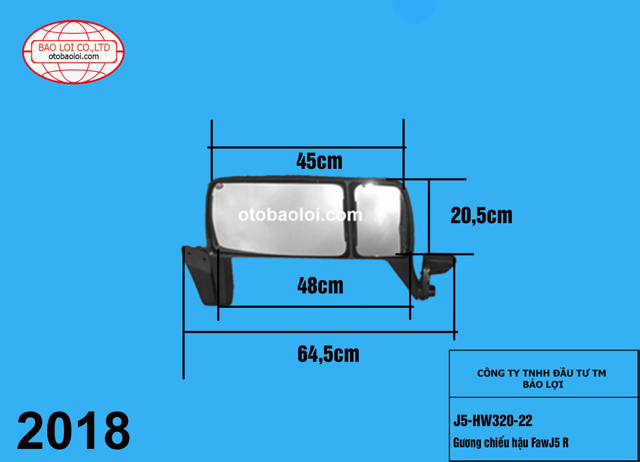 Gương chiếu hậu FawJ5 R