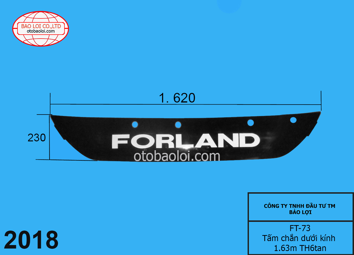 Tấm chắn dưới kính 1.63m