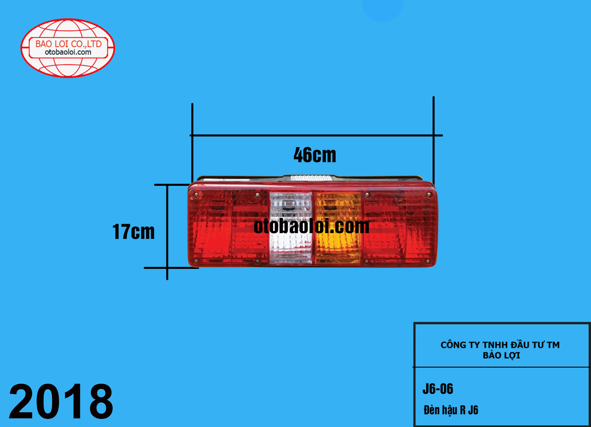 Đèn hậu loại ngắn R J6