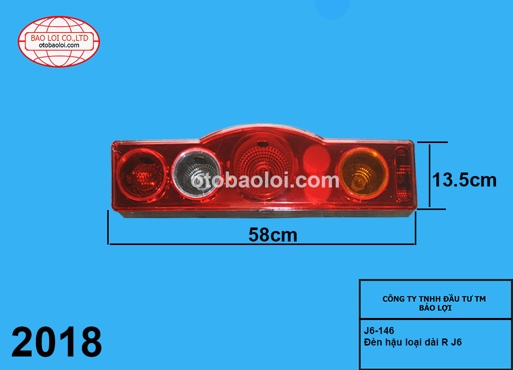 Đèn hậu loại dài R J6