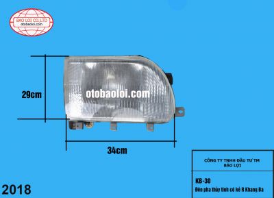 Đèn pha thủy tinh có kẻ R Khang Ba