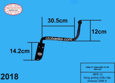 Gọng gương chiếu hậu Vinaxuki 2006 L