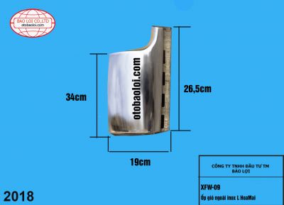 Ốp gió ngoài inox L HoaMai