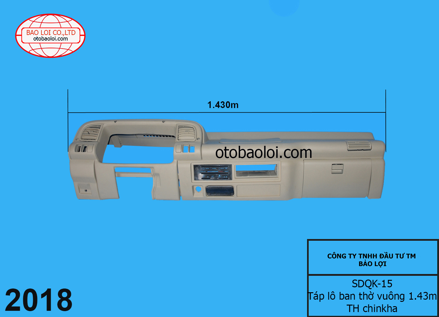 Táp lô ban thờ vuông 1.43m Trường Hải Chin Kha