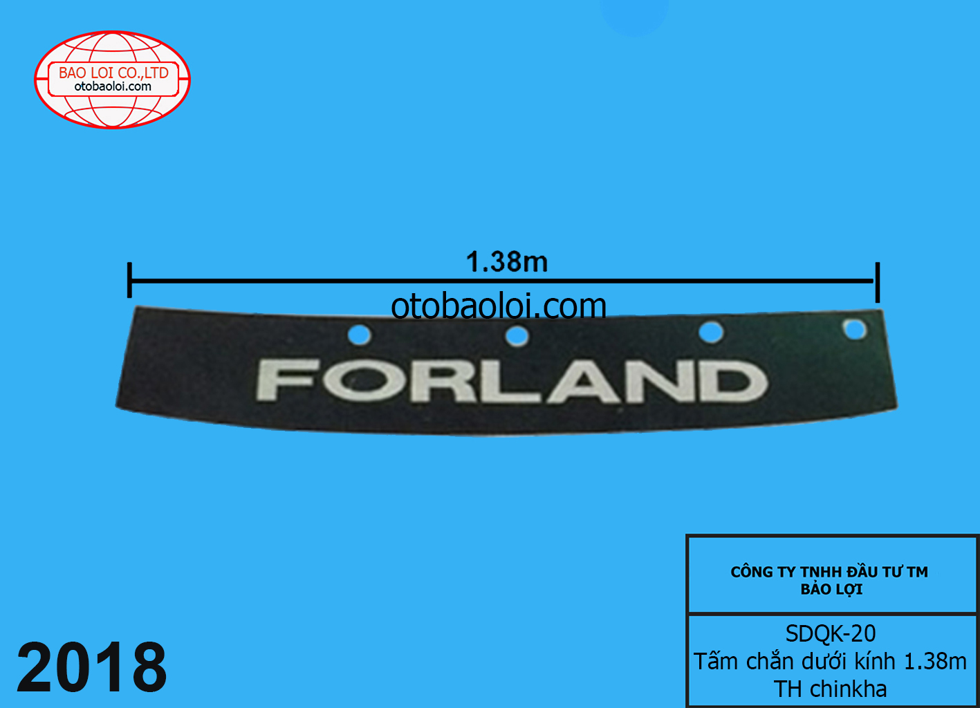 Tấm chắn dưới kính 1.38m Trường Hải Chin Kha