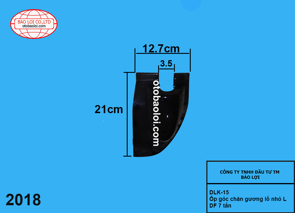 Ốp góc chân gương lỗ nhỏ L DF 7 tấn