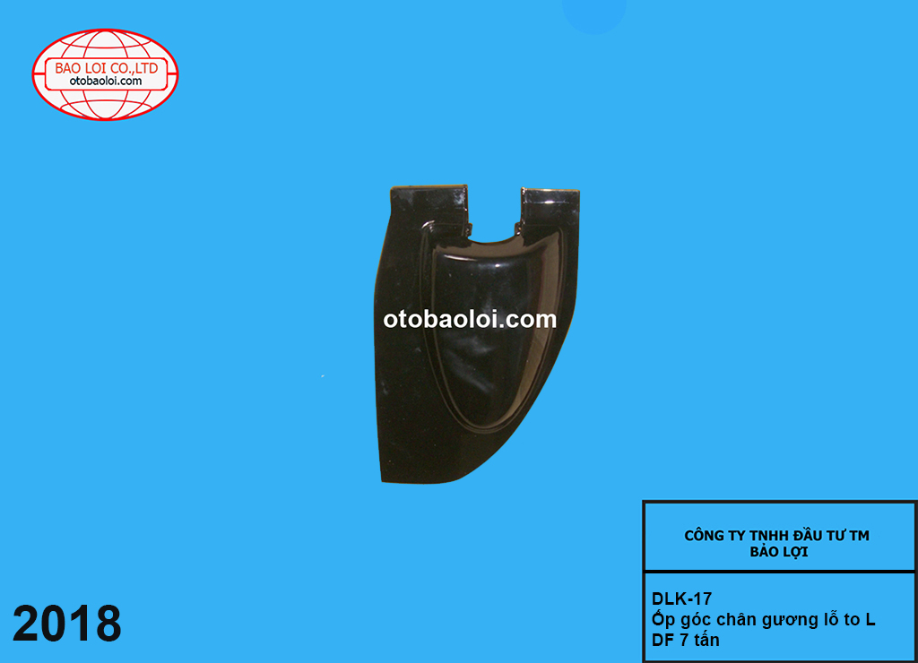 Ốp góc chân gương lỗ to L DF 7 tấn