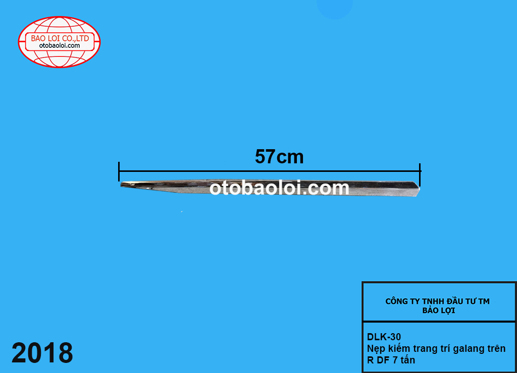 Nẹp kiếm trang trí galang trên L DF 7 tấn