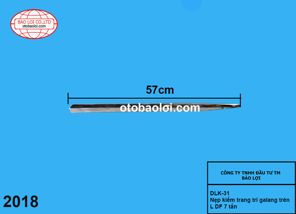 Nẹp kiếm trang trí galang trên R DF 7 tấn