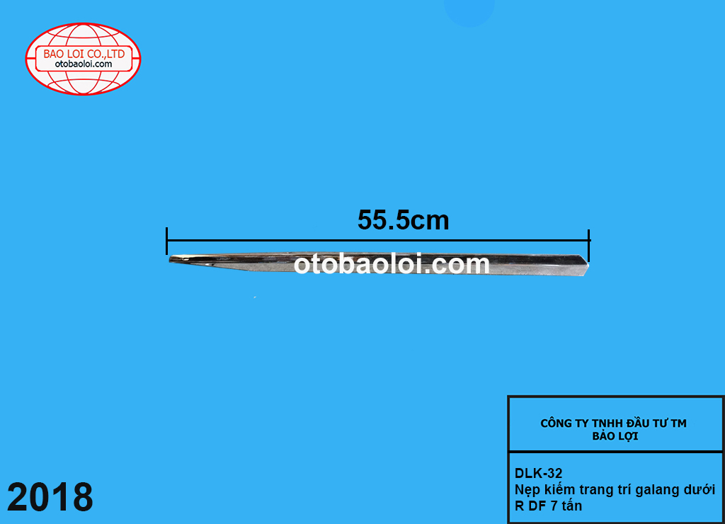 Nẹp kiếm trang trí galang dưới L DF 7 tấn