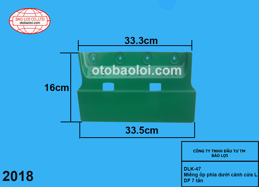 Miếng ốp phía dưới cánh cửa L DF 7 tấn