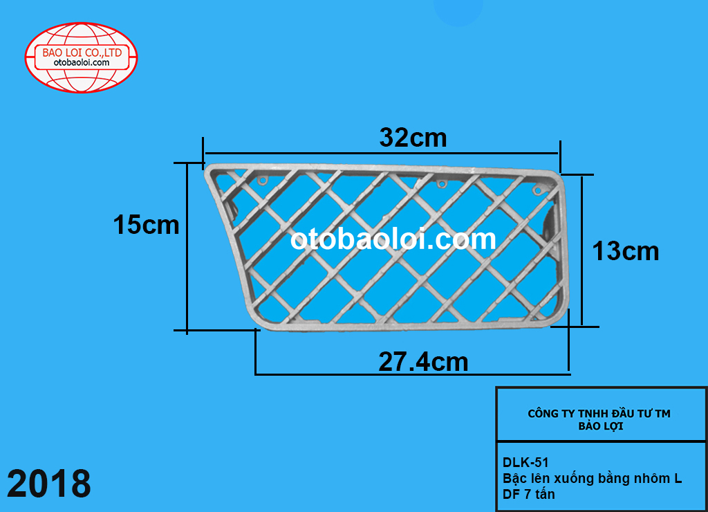 Bậc lên xuống bằng nhôm L DF 7 tấn