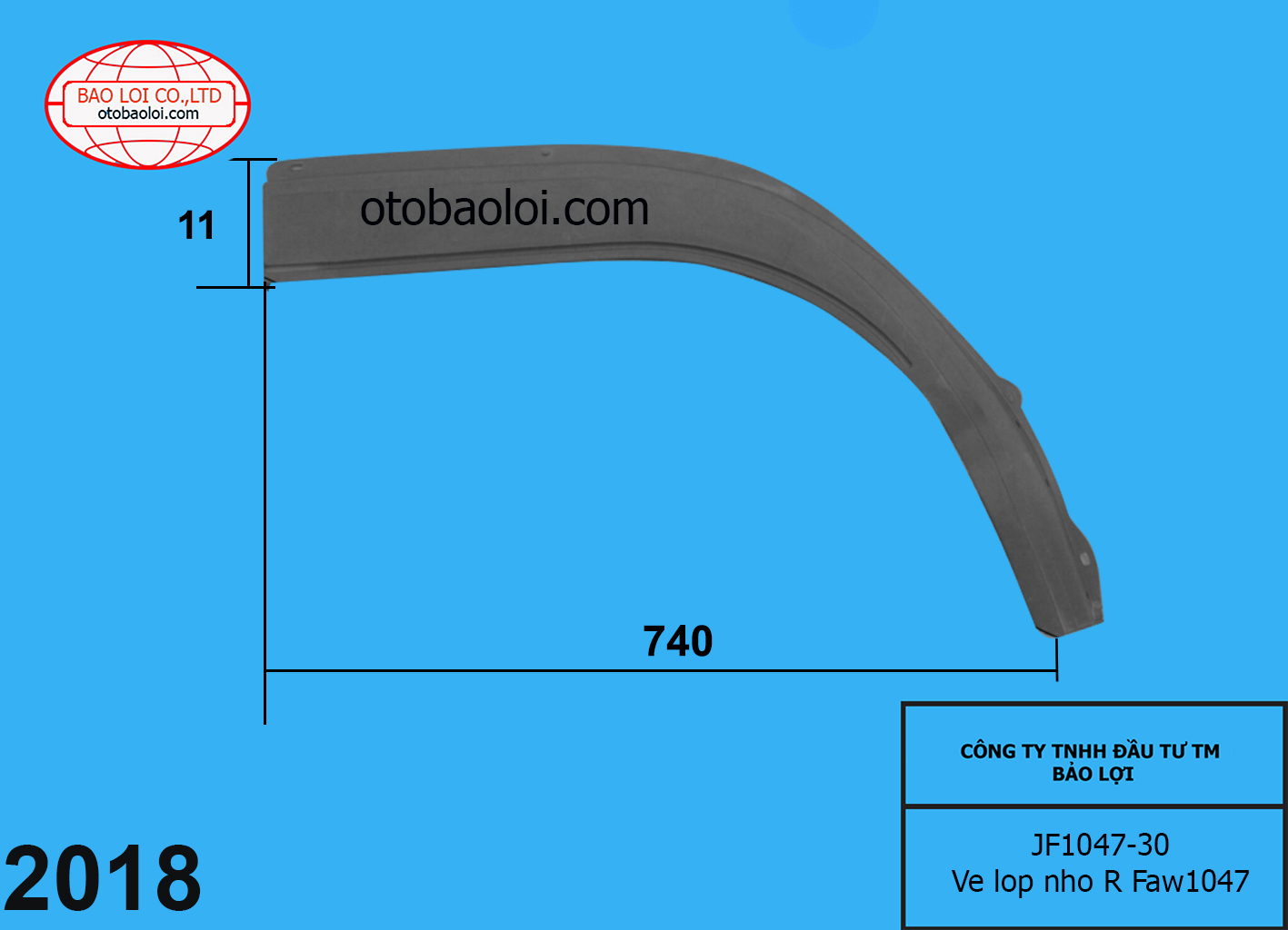 Vè xe bên R Faw1047