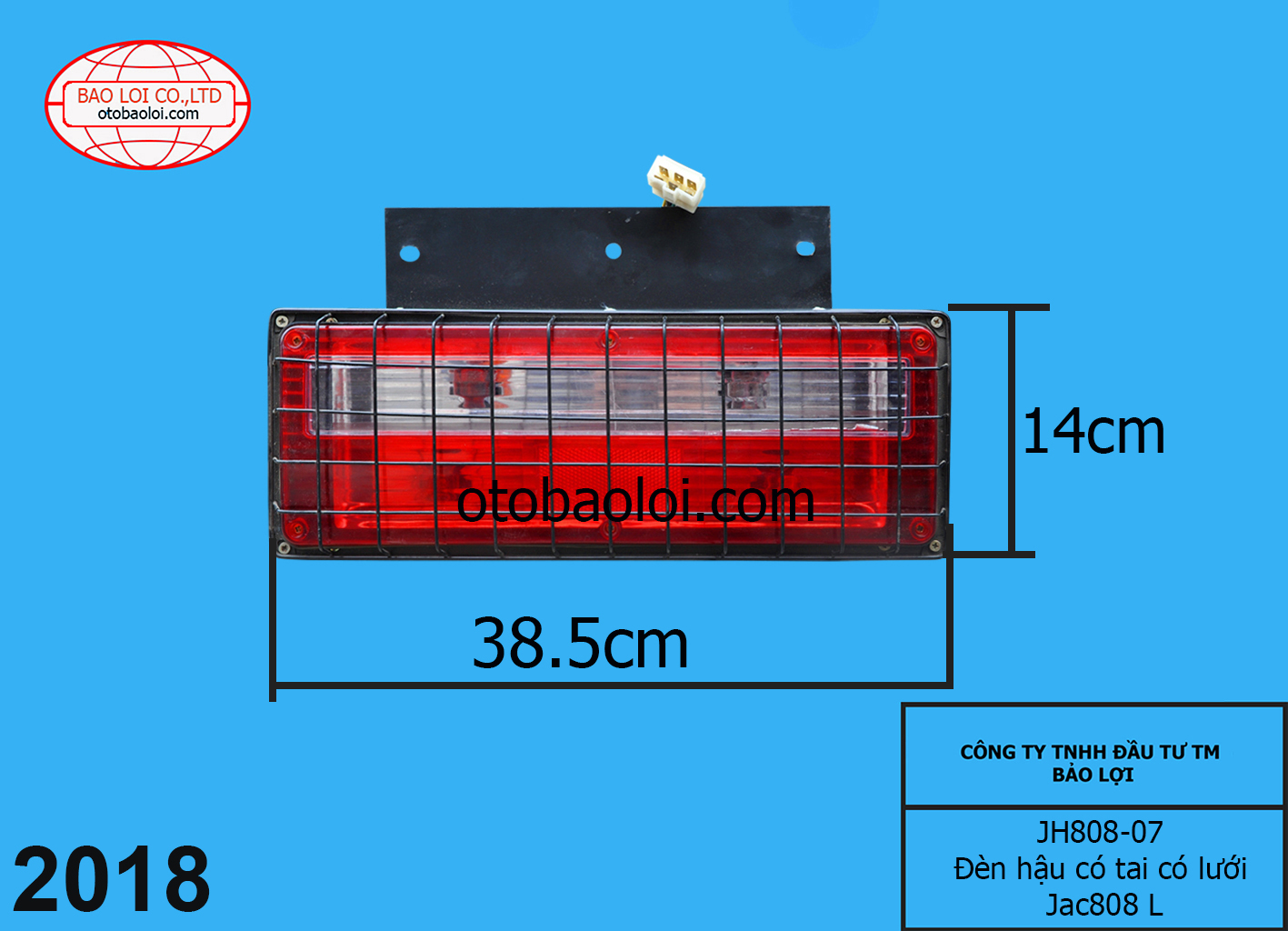 Đèn hậu có tai có lưới Jac808 L