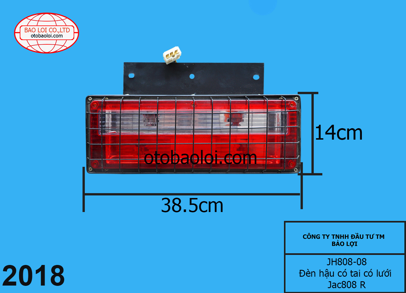 Đèn hậu có tai có lưới Jac808 R