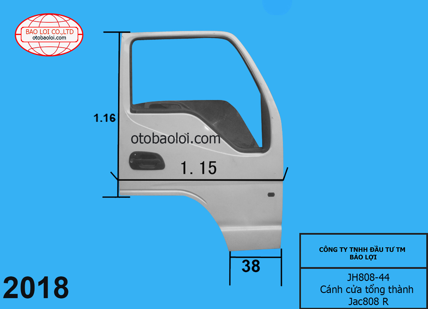 Cánh cửa tổng thành Jac808 R