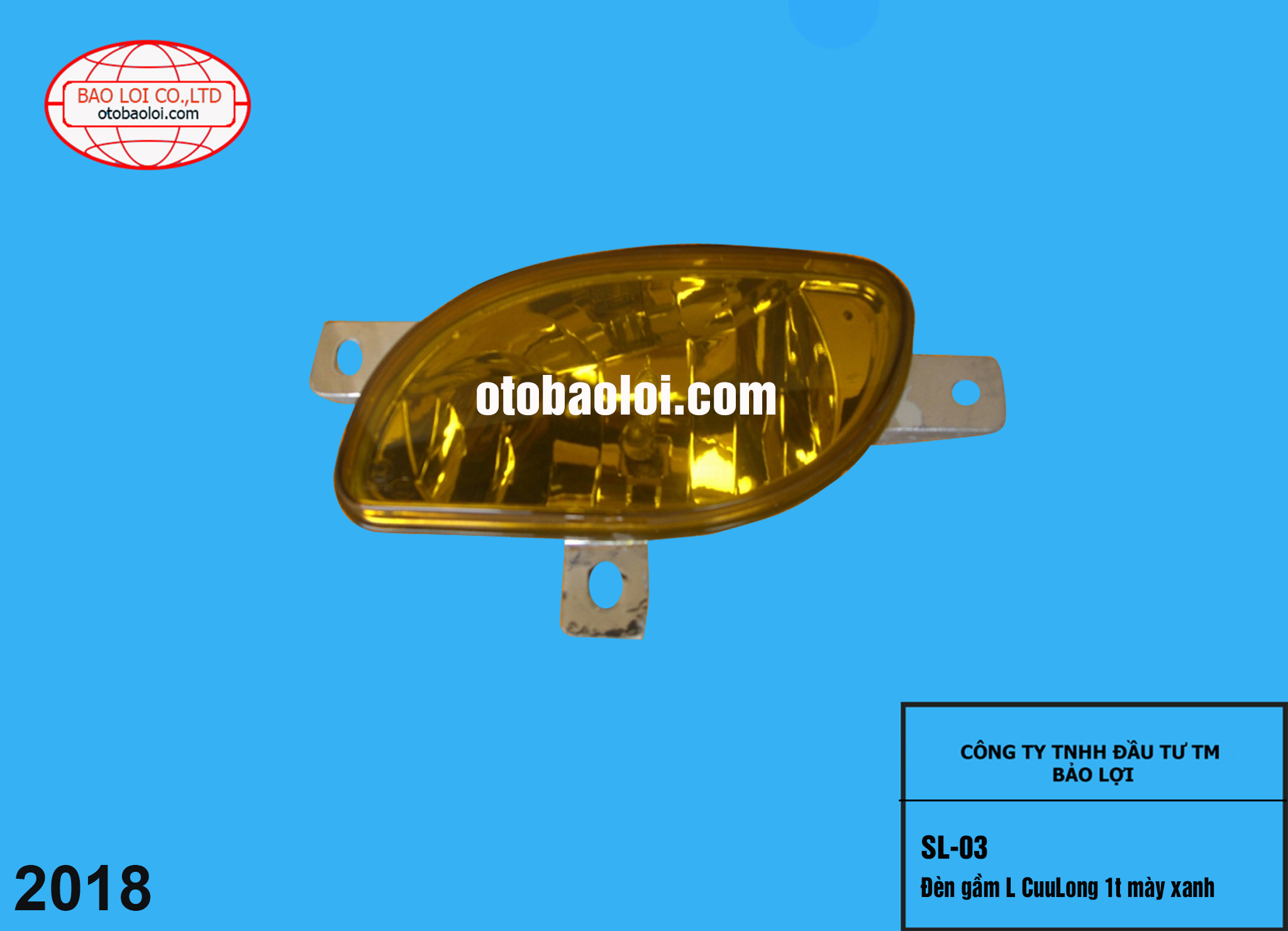 Đèn gầm L CuuLong 1t mày xanh