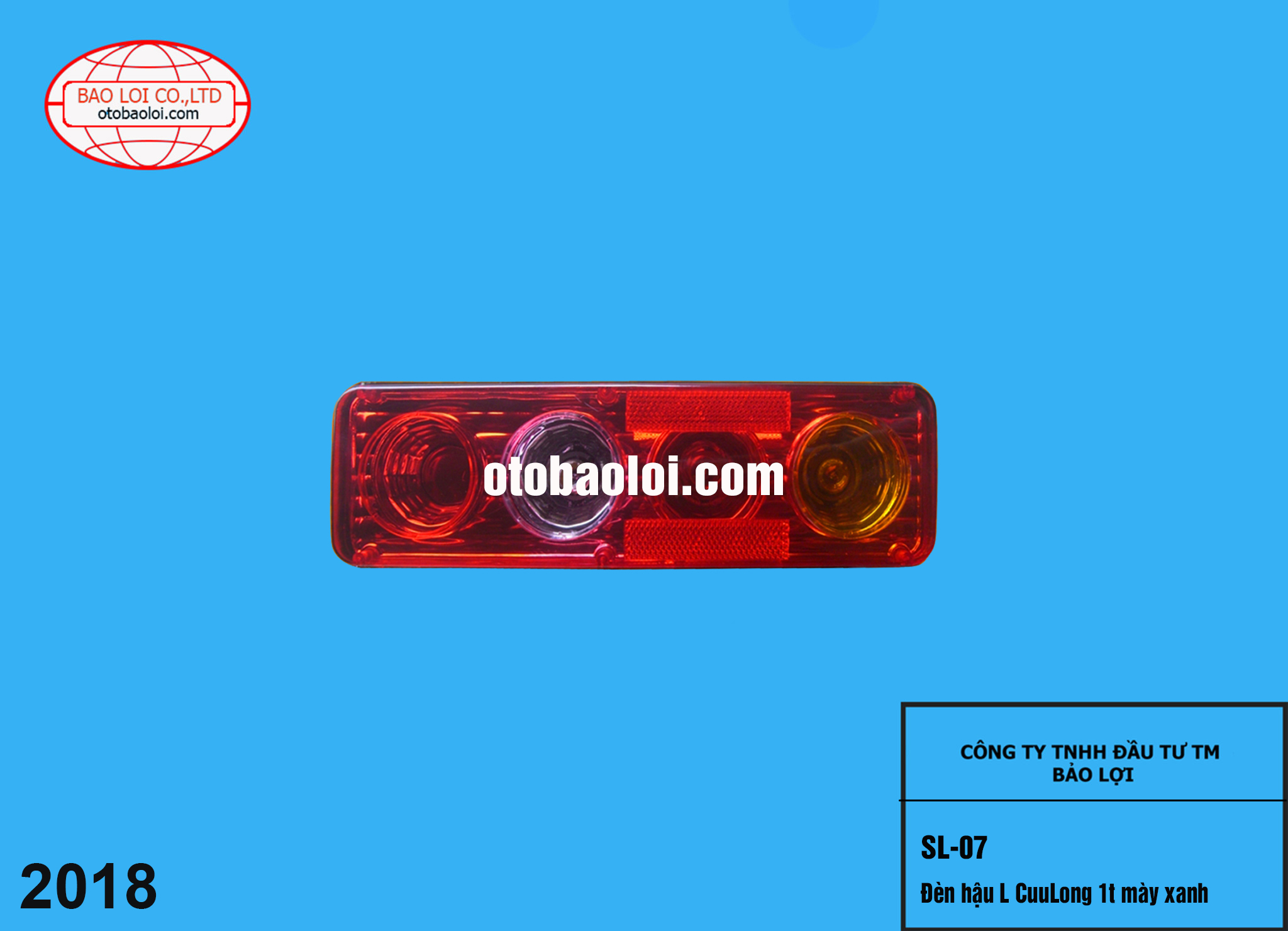 Đèn hậu L CuuLong 1t mày xanh
