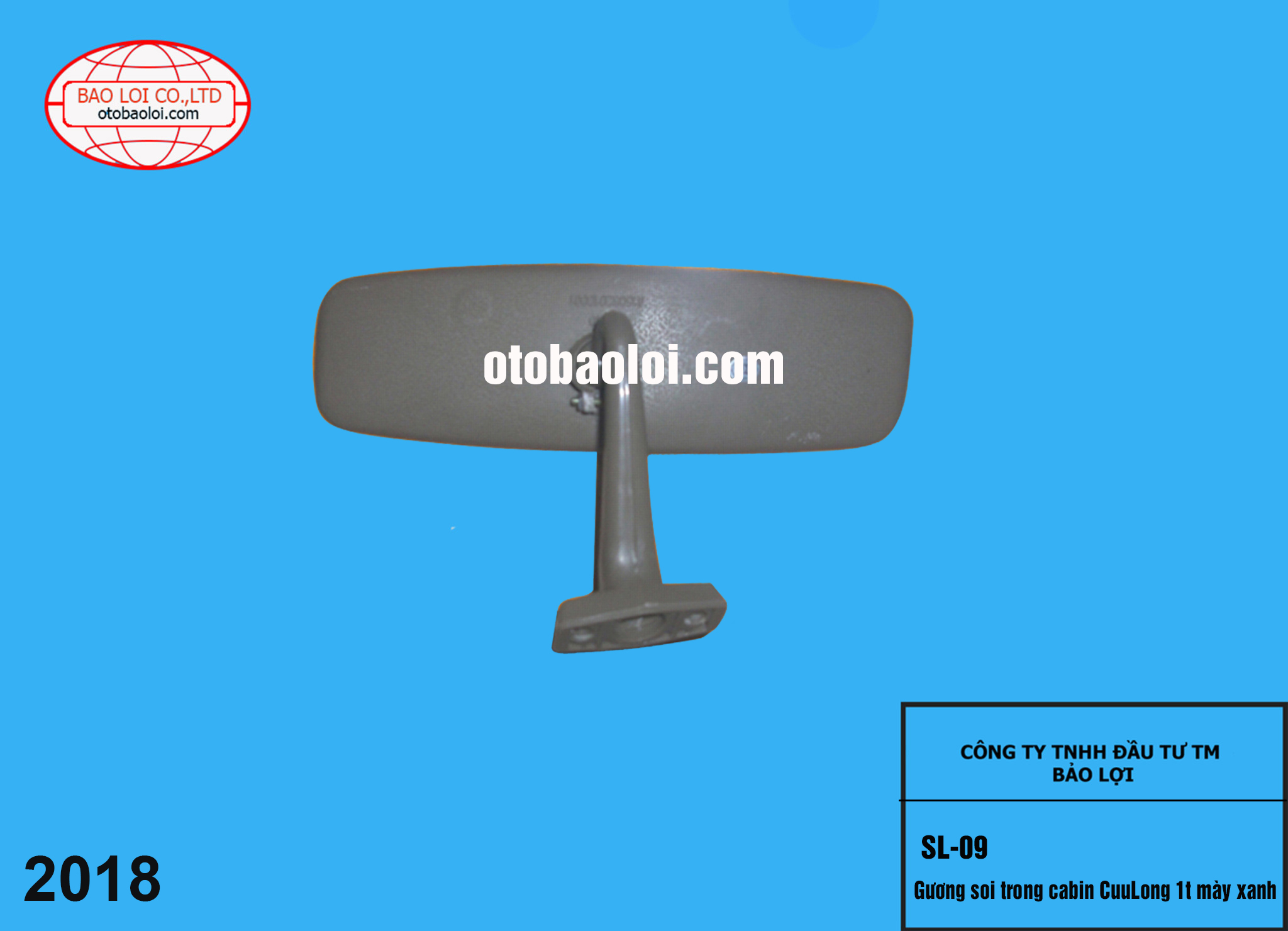 Gương soi trong cabin CuuLong 1t mày xanh