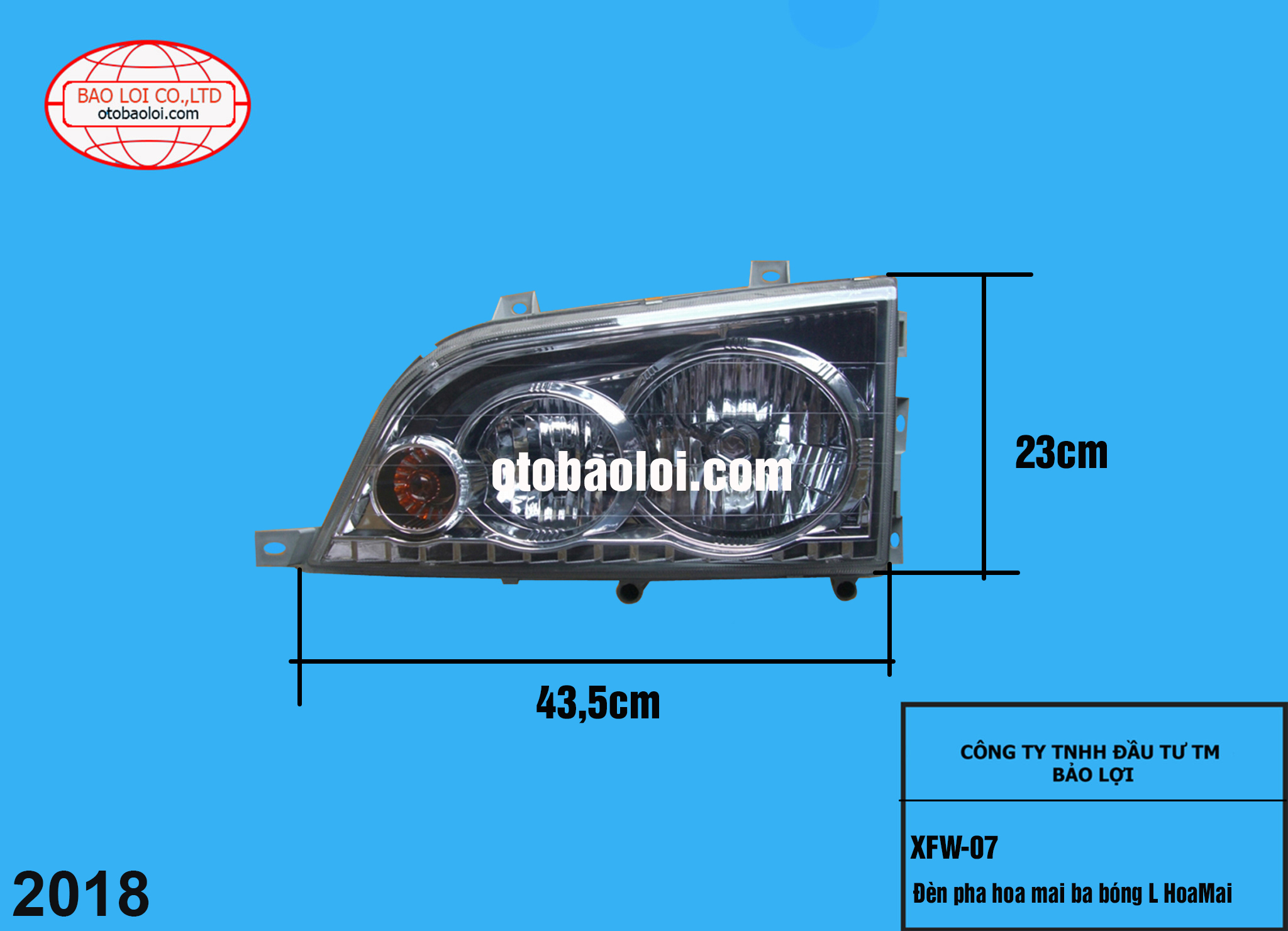 Đèn pha hoa mai ba bóng L HoaMai
