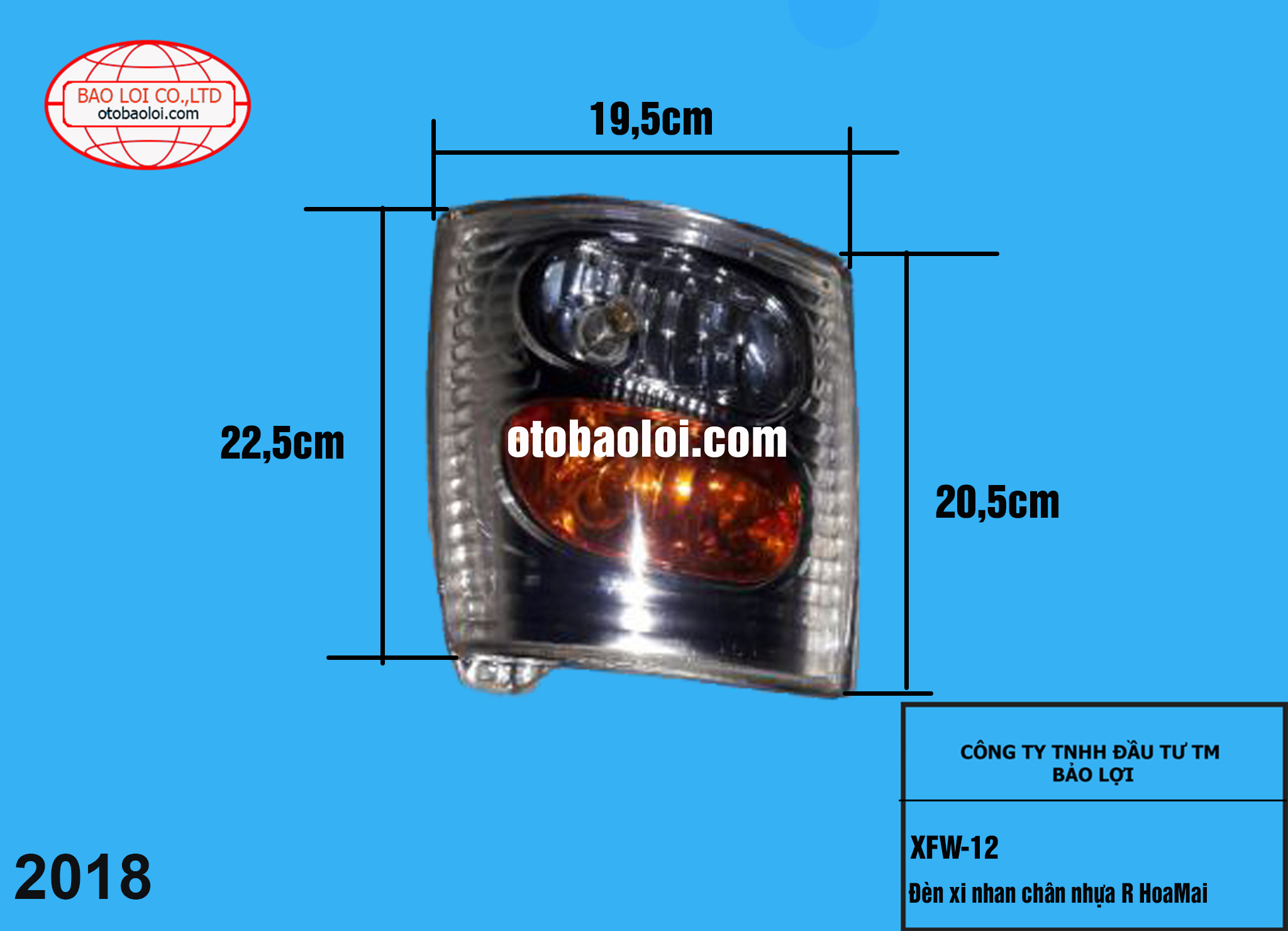 Đèn xi nhan chân nhựa R HoaMai