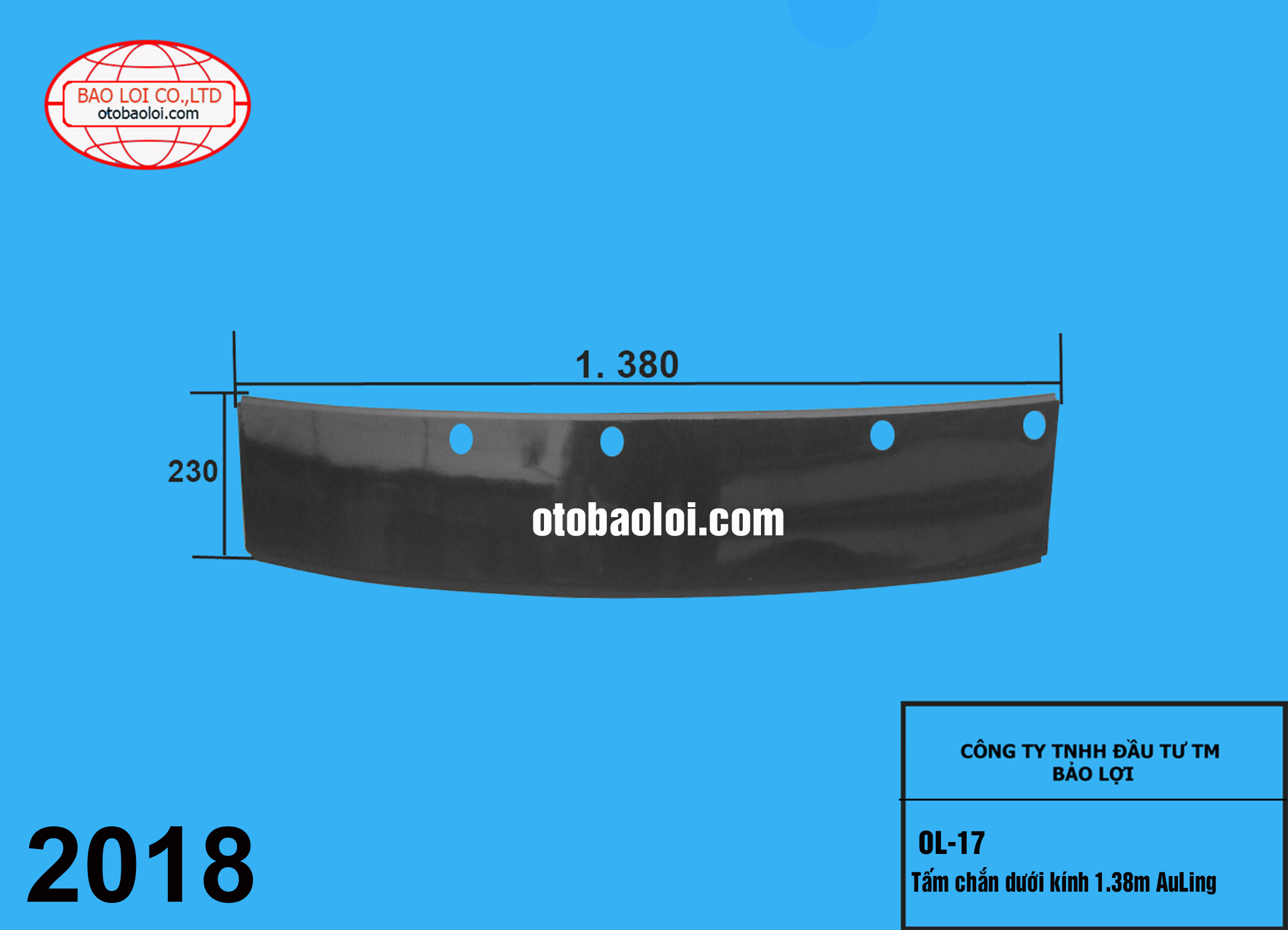 Tấm chắn dưới kính 1.38m AuLing