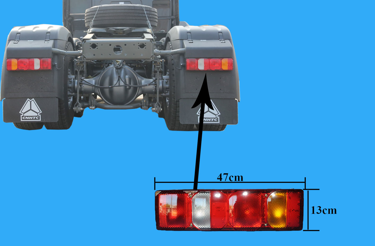 Đèn hậu Howo A7 R