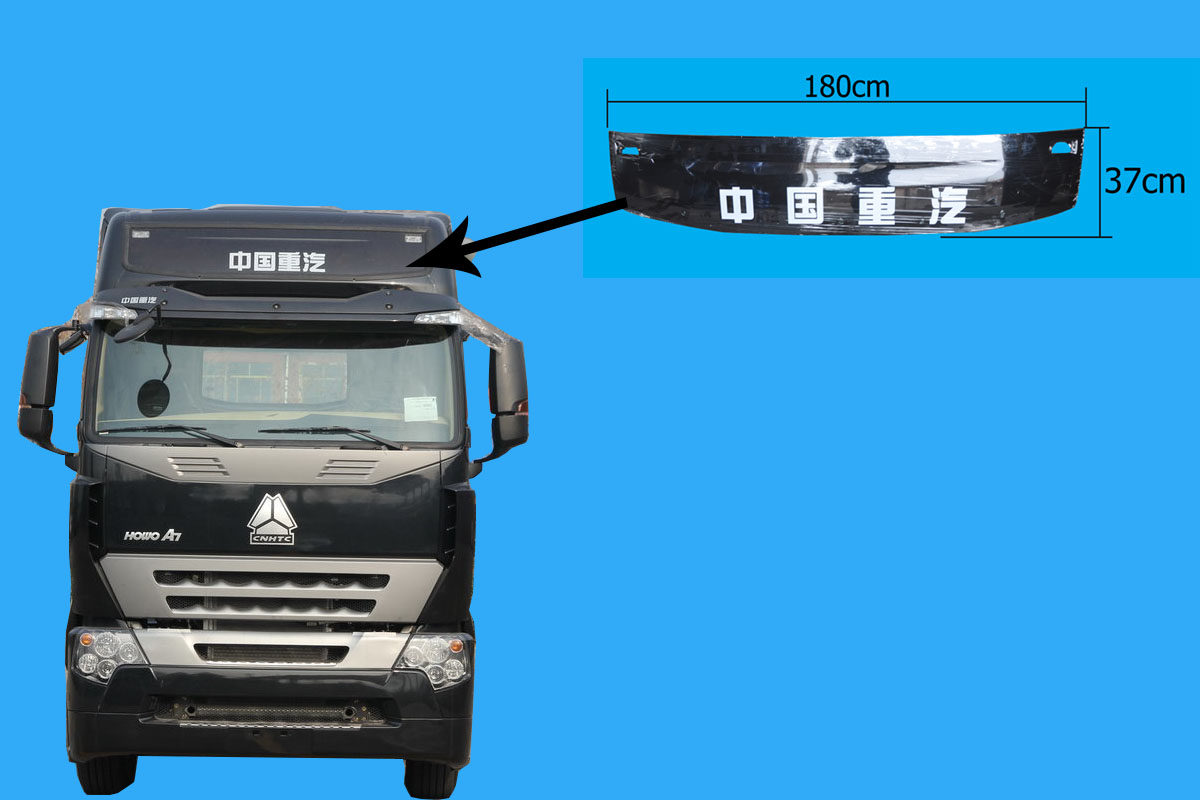 Miếng đen trang trí trên kính howo A7