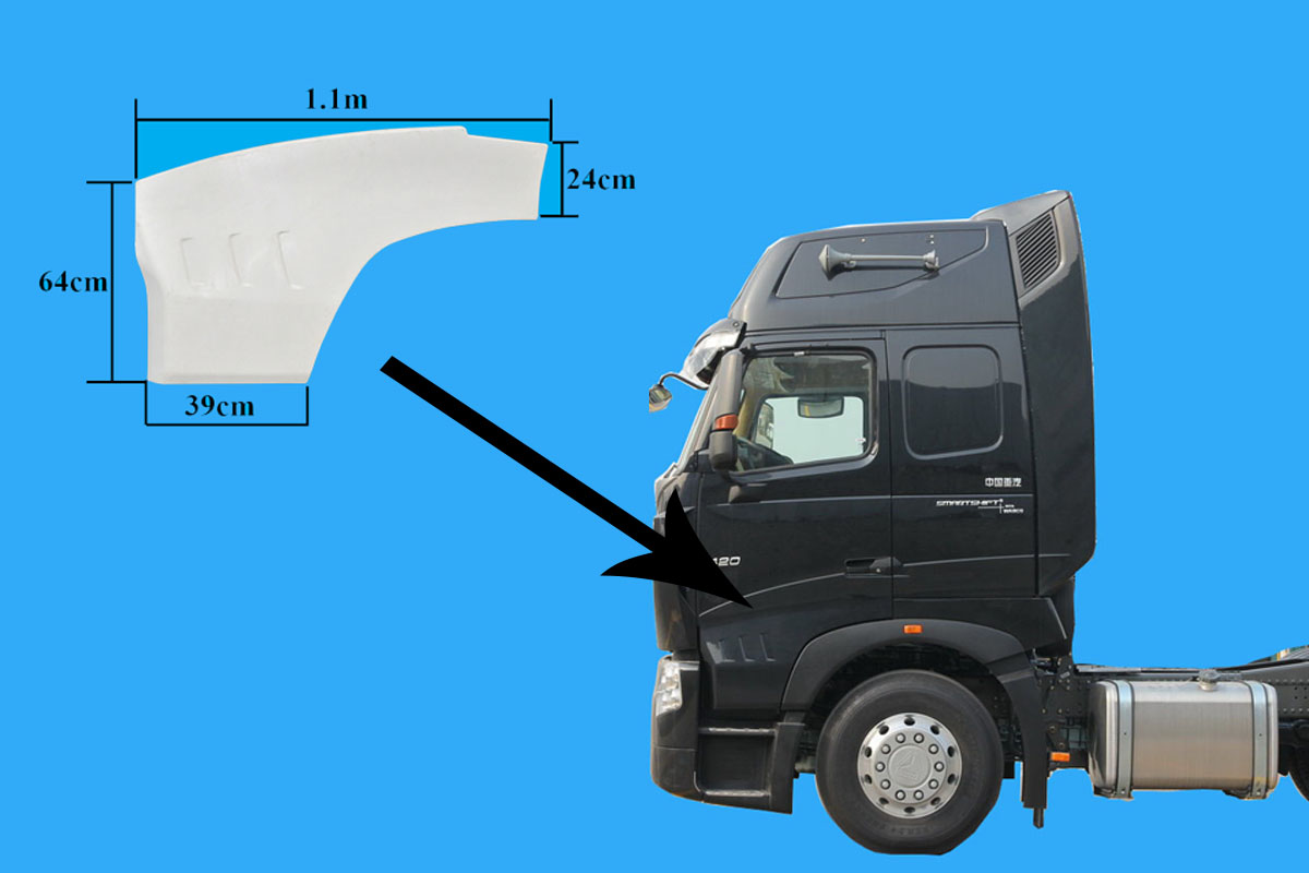 Ốp dưới cánh cửa phía ngoài Howo A7 L 