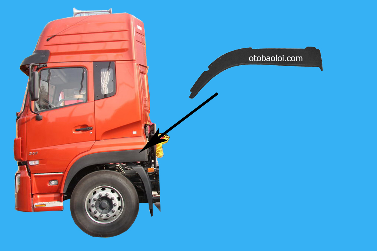 Vè nhựa đen dưới vè xe DF Thiên Long L