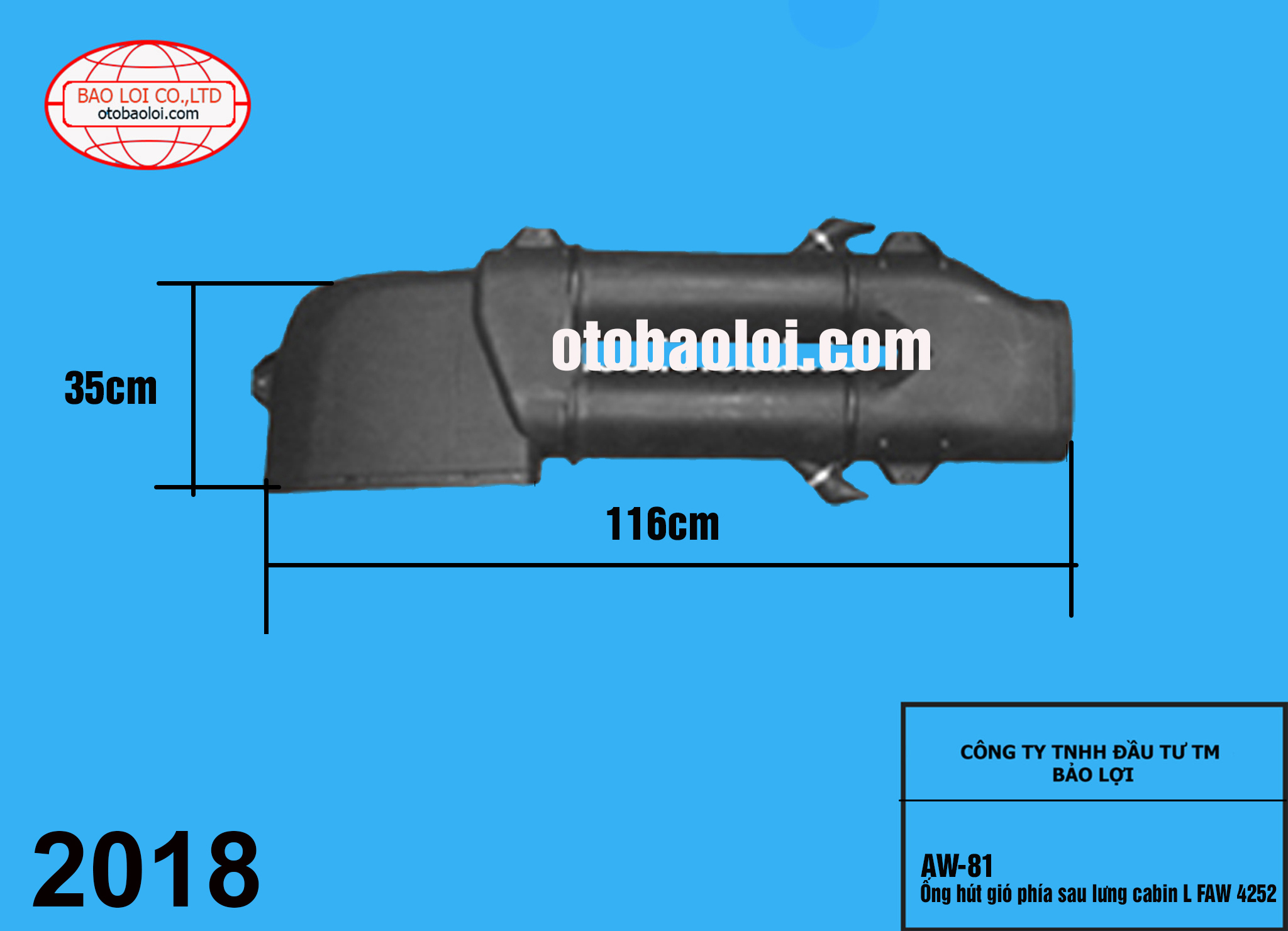 Ống hút gió phía sau lưng cabin L FAW 4252