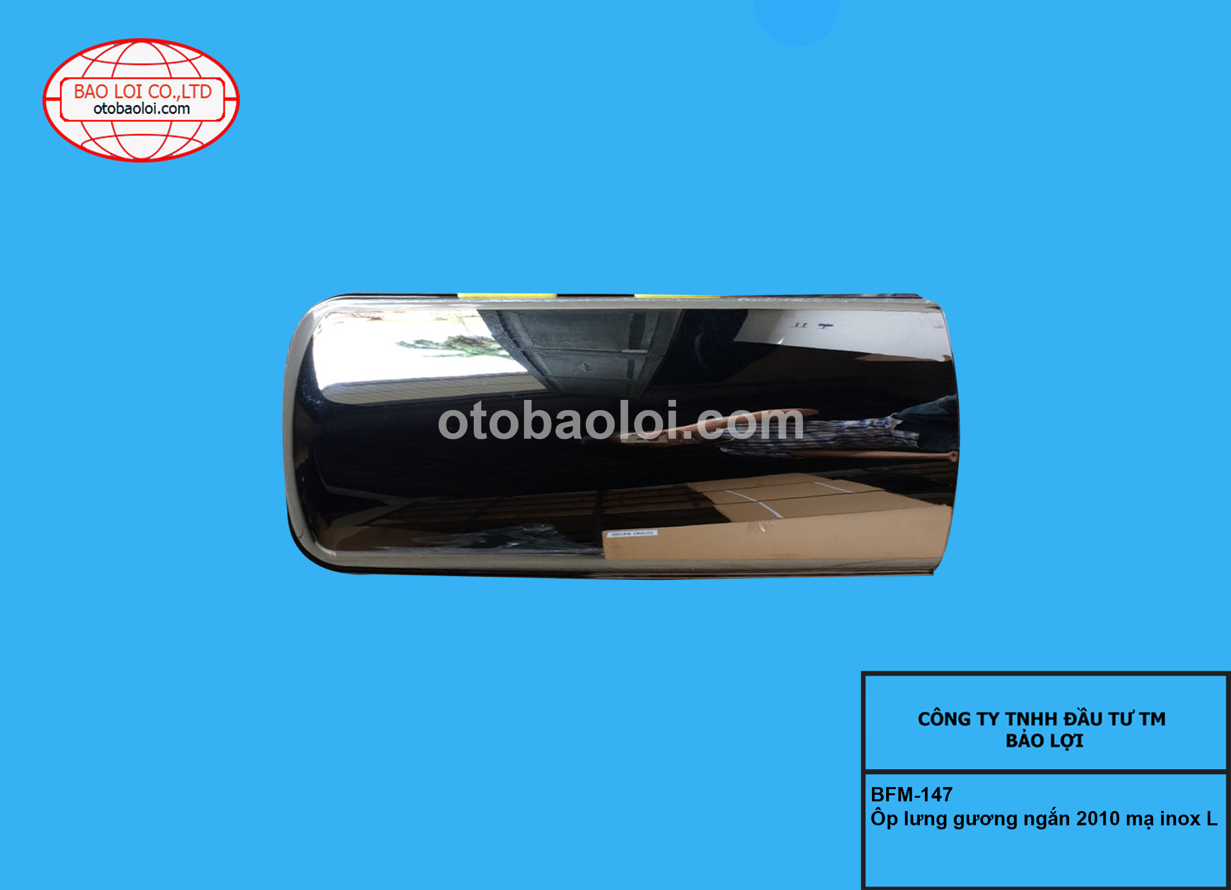 Ôp lưng gương ngắn 2010 mạ inox L