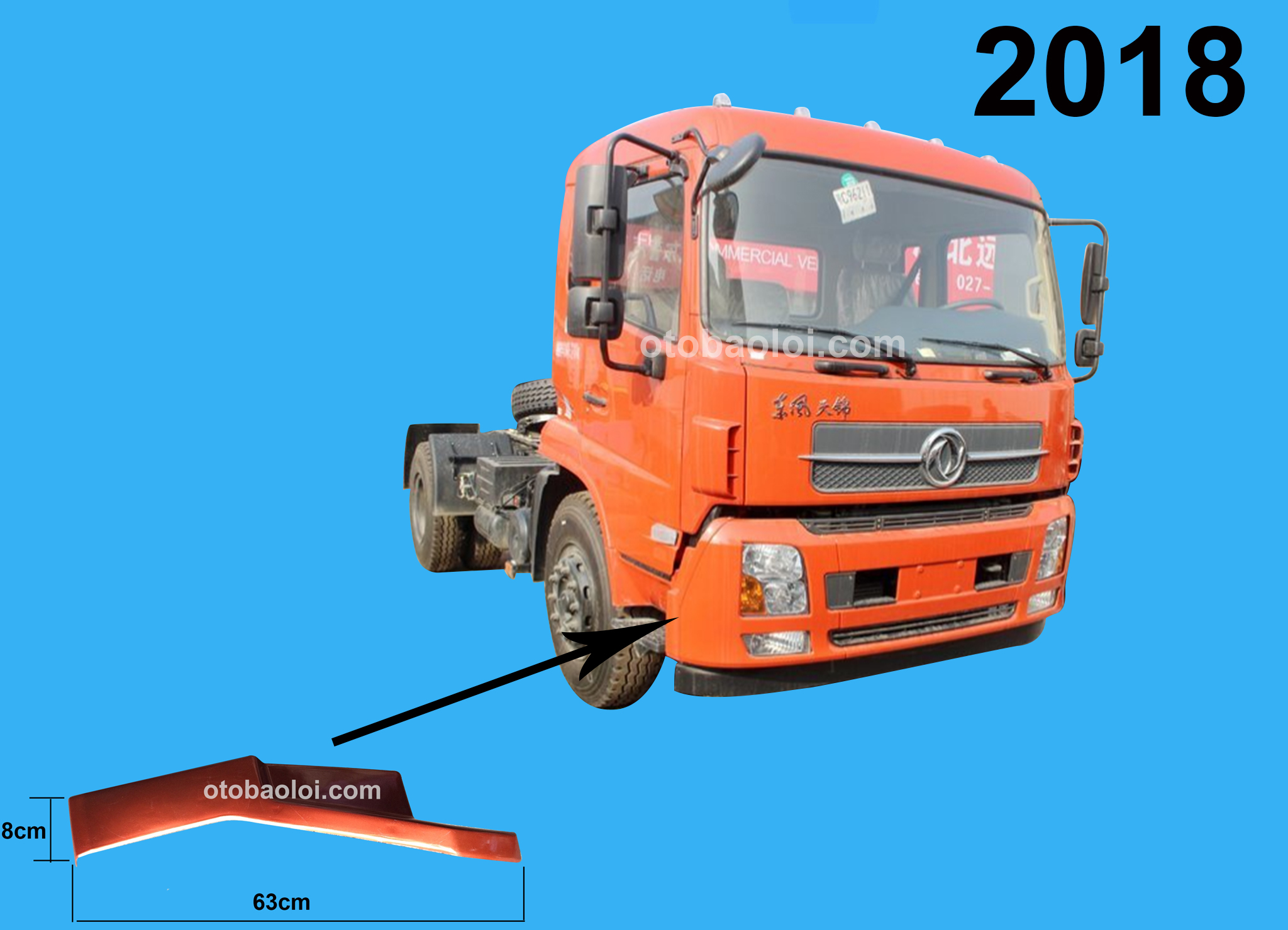 Nẹp khoang đèn pha HH 8 tấn R